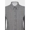 Fitted jacket with a checkered print