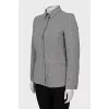 Fitted jacket with a checkered print