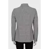 Fitted jacket with a checkered print