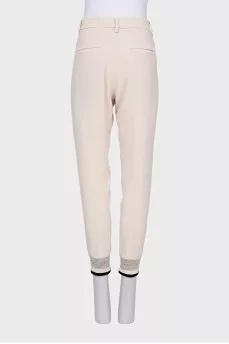 Slim fit trousers with cuffs
