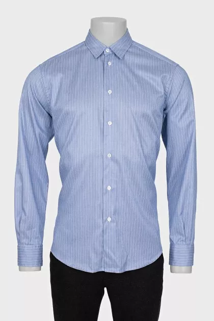 Men's Blue Pinstripe Shirt