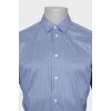 Men's Blue Pinstripe Shirt