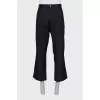 Men's cropped wide leg trousers