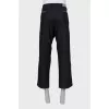 Men's cropped wide leg trousers
