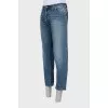 Men's distressed straight fit jeans