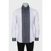 Men's shirt with silk trim