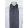 Men's shirt with silk trim