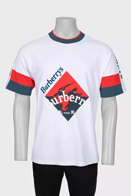 White T-shirt with embossed print