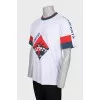 White T-shirt with embossed print