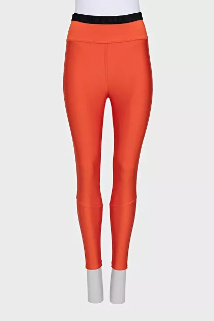 Orange elasticated leggings