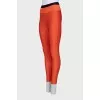 Orange elasticated leggings