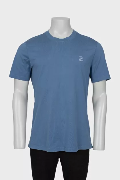 Men's Blue T-Shirt With Logo