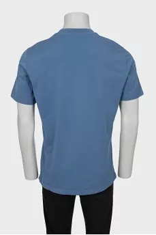 Men's Blue T-Shirt With Logo