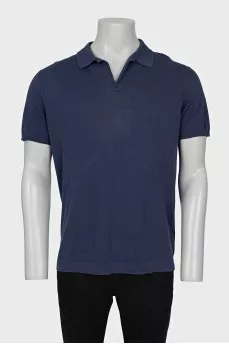 Men's blue polo