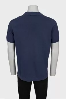 Men's blue polo