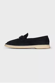 Summer Charms Walk Black Suede Loafers