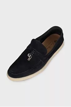 Summer Charms Walk Black Suede Loafers