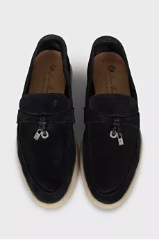 Summer Charms Walk Black Suede Loafers