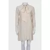 Silk dress with ties