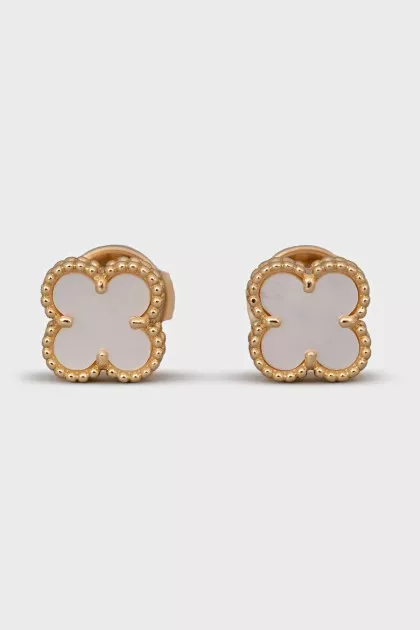 Sweet Alhambra yellow gold earrings