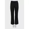 Straight trousers made of wool and silk