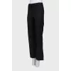 Straight trousers made of wool and silk