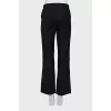 Straight trousers made of wool and silk