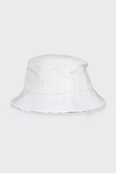 White Panama Hat with Patch
