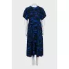 Printed dress with wide sleeves
