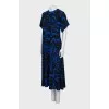 Printed dress with wide sleeves