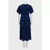 Printed dress with wide sleeves