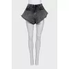 Cropped Denim Shorts with Pockets