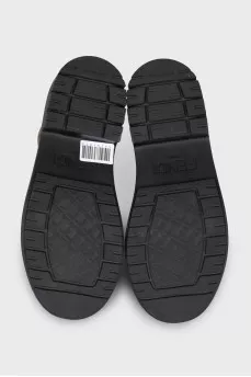 Boots with a signature print