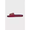 Textile slippers with golden decor
