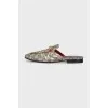 Canvas clogs with signature print
