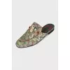Canvas clogs with signature print