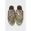 Canvas clogs with signature print