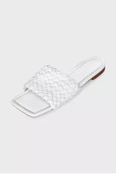 White weave slippers