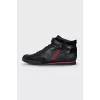 Men's leather and suede sneakers