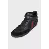 Men's leather and suede sneakers