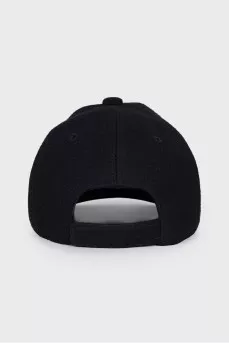 Wool cap with embroidered logo