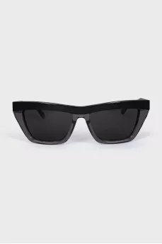 Сонцезахисні окуляри wayfarer з прозорою оправою