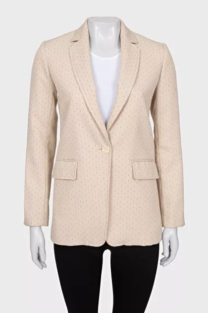 Beige jacket with small print