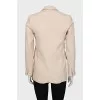 Beige jacket with small print