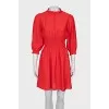 Dress with buttons and elastic waist