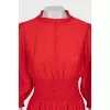 Dress with buttons and elastic waist