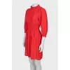 Dress with buttons and elastic waist
