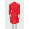 Dress with buttons and elastic waist