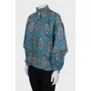 Loose fit blouse with puff sleeves