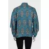 Loose fit blouse with puff sleeves